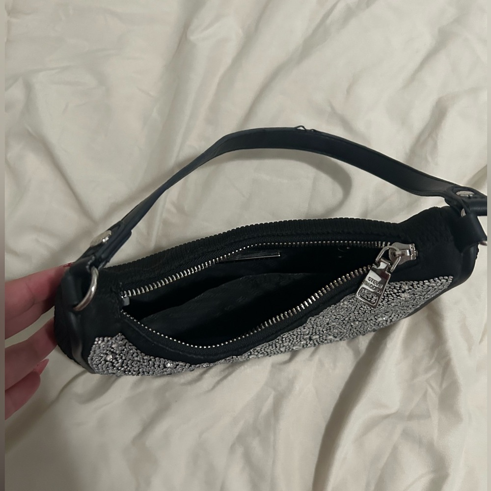 Steve Madden Black Rhinestone Purse | Glam Y2K Shoulder Bag - Picture 3 of 3